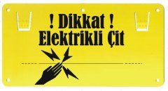 Argenç Elektrikli Çit Uyarı Levhası (Reklamlı)