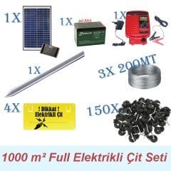 Yaban Domuz ve Ayı İçin Güneş Panelli Elektrikli Çit Teli Sistemi 1000²