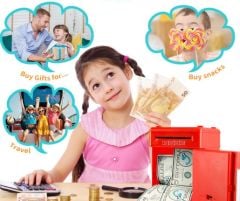 Elektronik Şifreli Kasa Otomatik Kağıt Para Alan ATM Kumbara