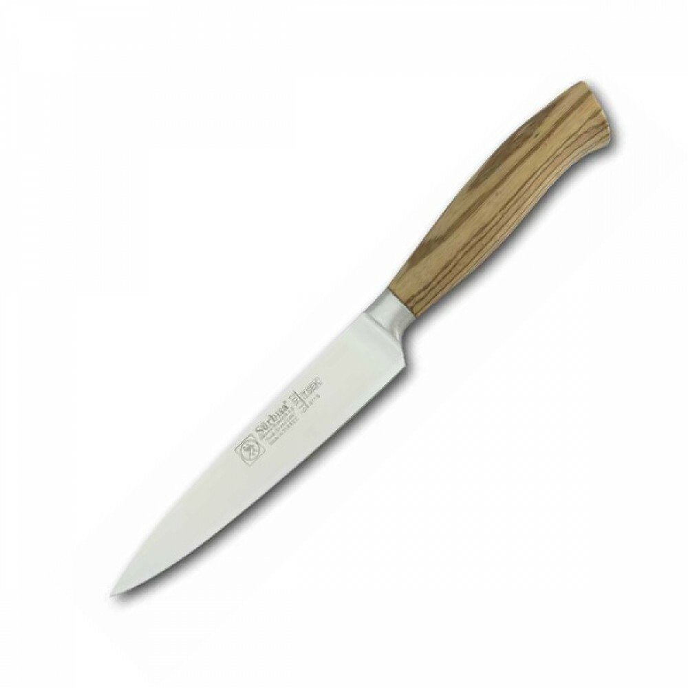 Sürbisa 61302 Zeytin Saplı Dövme Mutfak Bıçağı Alman Çelik:16cm Toplam:29cm