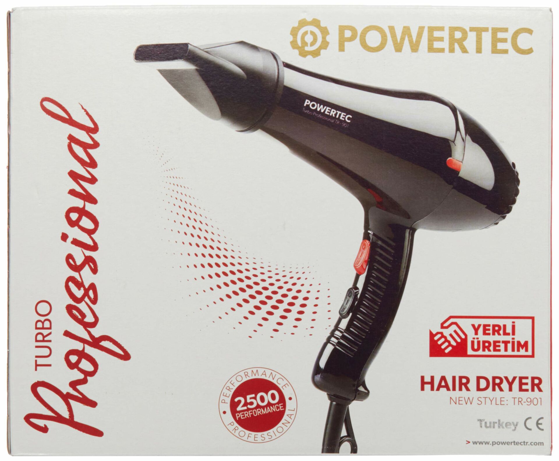 Powertec TR-901 Saç Kurutma Makinesi 2500W