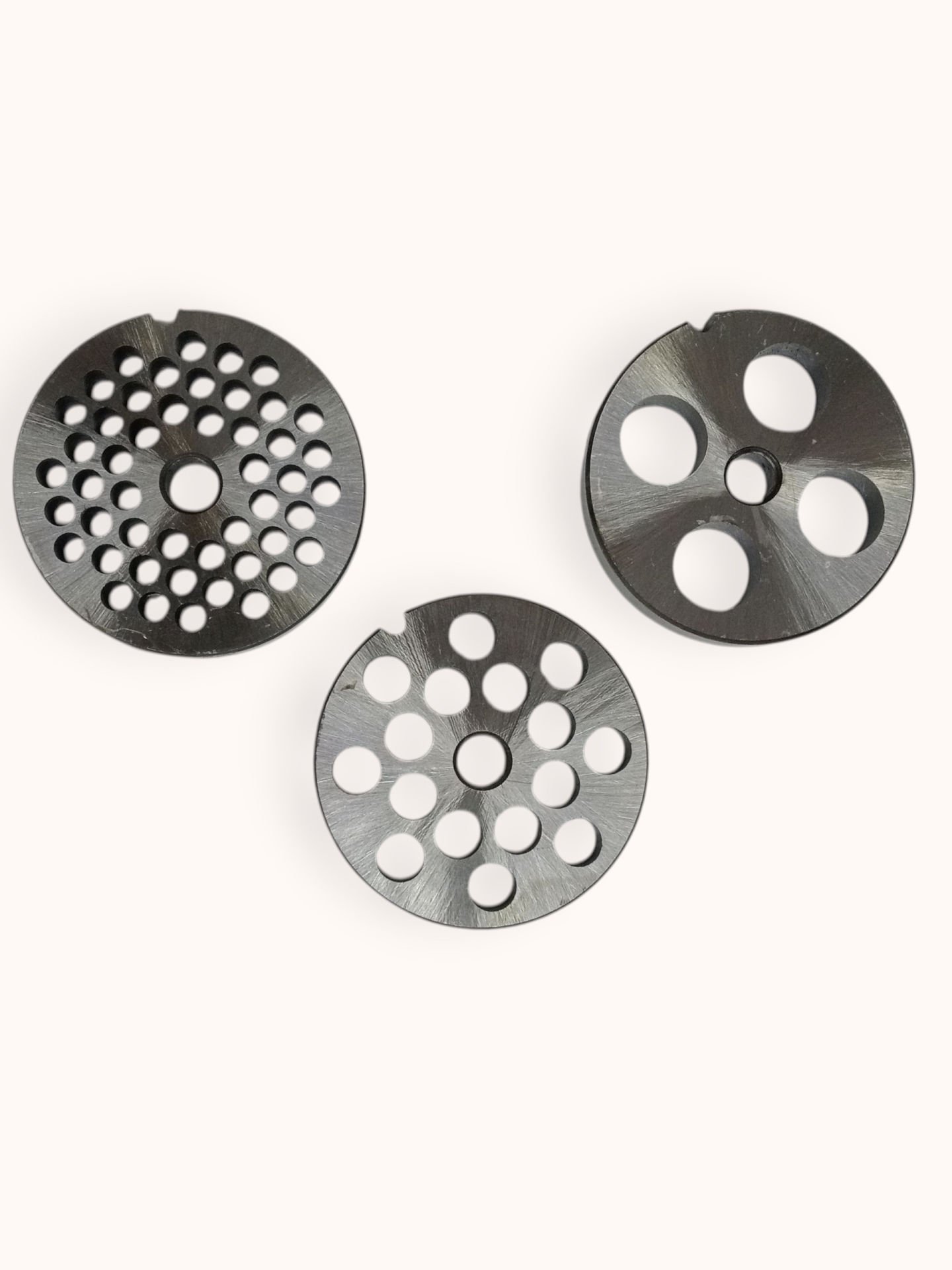 #12 Kıyma Makinesi Ayna Seti 3'lü Takım Çelik Süzgeç (6/10/20mm )