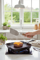 Paslanmaz Çelik Mutfak Spatulası, Smash Burger, Pankek, Keskin Ağız 12cm, Geniş Ağızlı BLZ-46