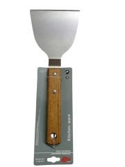 Paslanmaz Çelik Mutfak Spatulası, Smash Burger, Pankek, Keskin Ağız 12cm, Geniş Ağızlı BLZ-46