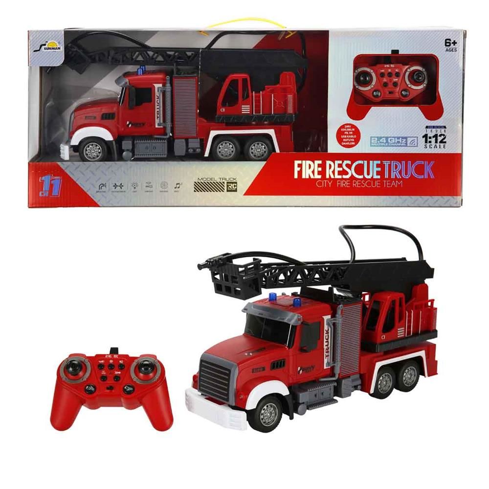 S00005092 U/K İTFAİYE KAMYON 1:12 SES/IŞIK 2.4G