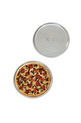 Abant Paslanmaz Çelik Dolma Altlığı Delikli Çelik Pizza Lahmacun Tepsisi 20 cm