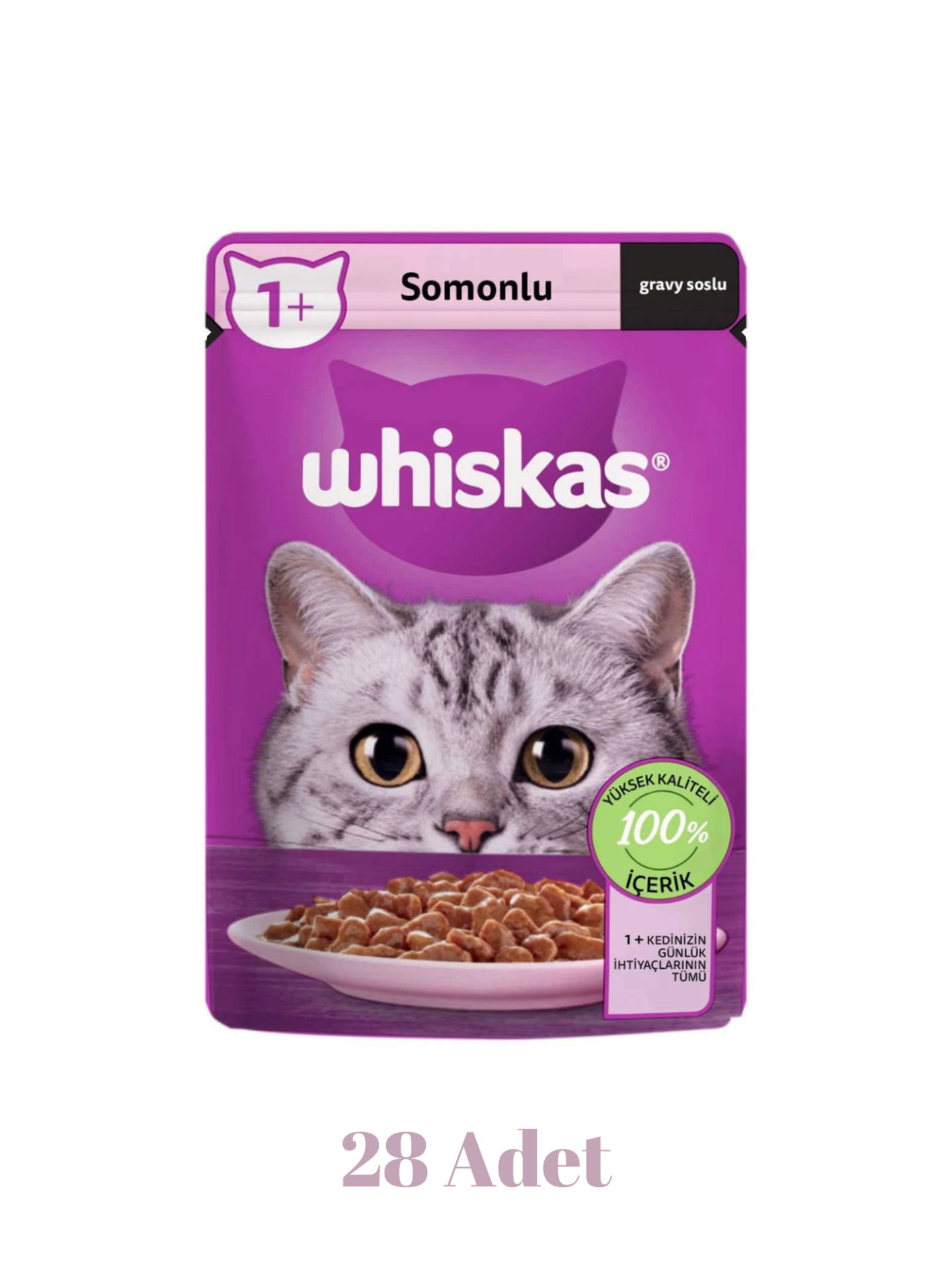 Whiskas Somonlu Kedi Maması 85 gr 28 Adet