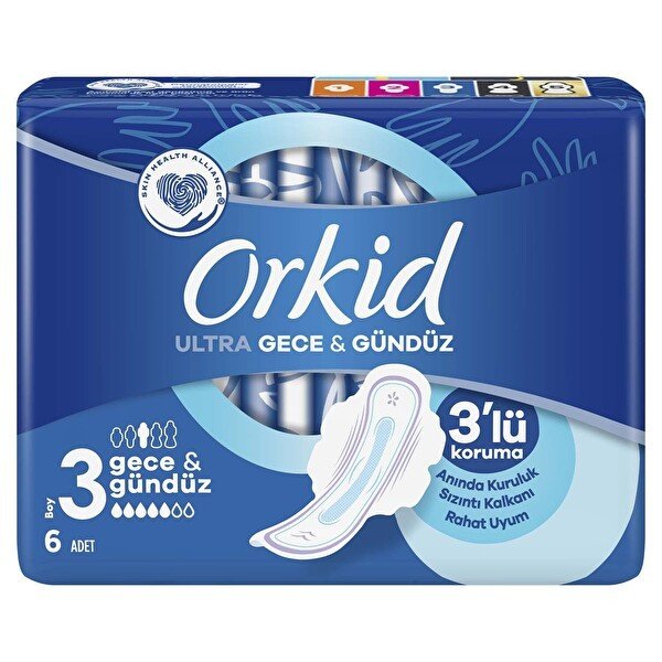 Orkid 3 Beden Ultra Gece & Gündüz 6'lı