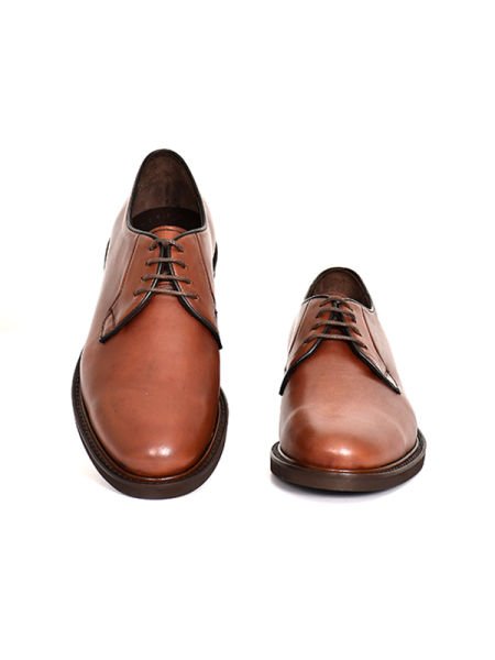 DNC 9437 Kahverengi Antik Deri Eva Taban Bağcıklı Erkek Ayakkabı