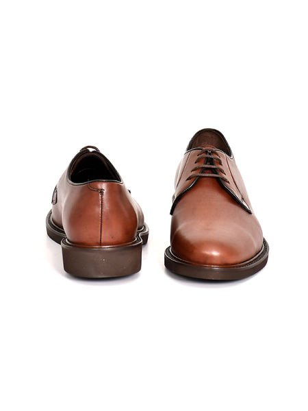 DNC 9437 Kahverengi Antik Deri Eva Taban Bağcıklı Erkek Ayakkabı