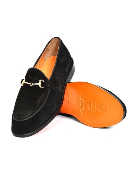 TNL 1240 Siyah Süet Deri, Hakiki Kösele Loafer Model Erkek Ayakkabı