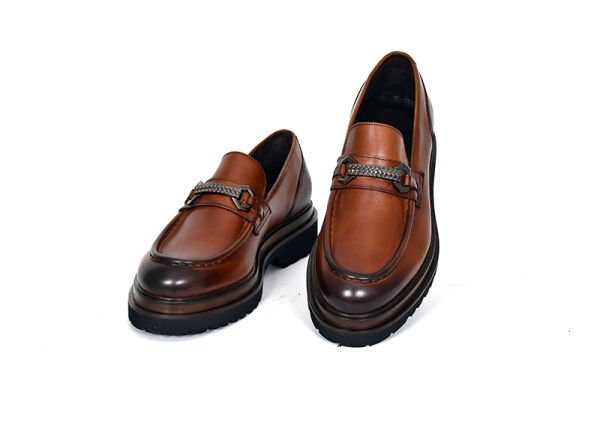 TNL 3042 Taba Antik Deri Eva Taban Loafer Model erkek Ayakkabı