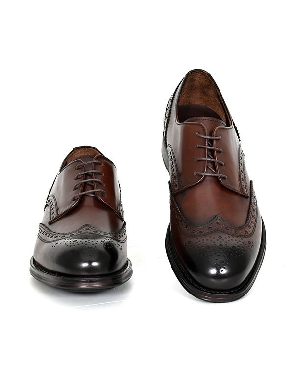 BOT 53806 Kahve Antik Deri Oxford Model KauçukTaban Erkek Ayakkabı