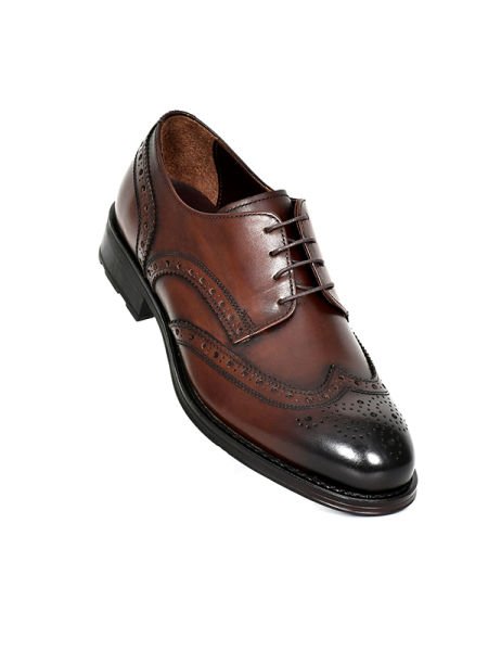 BOT 53806 Kahve Antik Deri Oxford Model KauçukTaban Erkek Ayakkabı