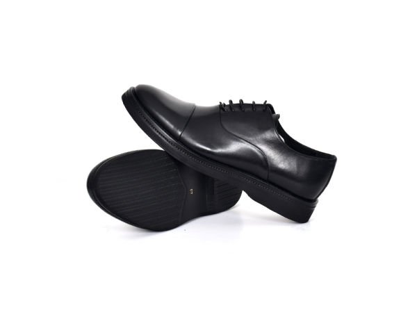 TNL 3159 Siyah Antik Deri Eva Taban Bağcıklı Model Erkek Ayakkabı