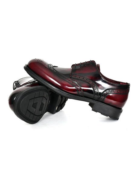 BOT 53806 Bordo Açma Deri Oxford Model KauçukTaban Erkek Ayakkabı