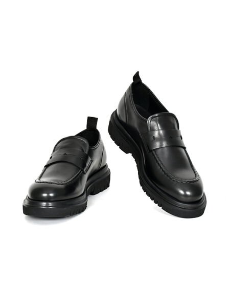 BOT 1505 Siyah Spiro Deri Kauçuk Taban Erkek Ayakkabı
