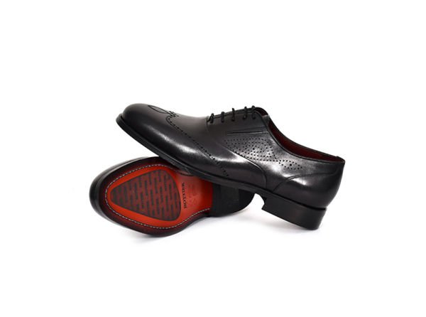 BOT1501 Siyah Hakiki Deri Microlight Taban Bağcıklı Erkek Ayakkabı