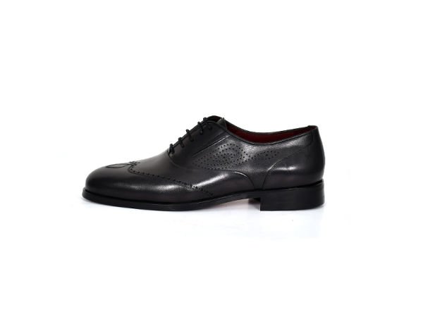 BOT1501 Siyah Hakiki Deri Microlight Taban Bağcıklı Erkek Ayakkabı