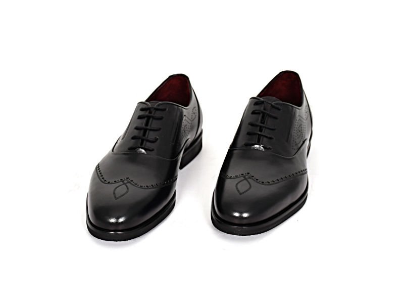 BOT1208 Siyah Hakiki Deri Eva Taban Bağcıklı Erkek Ayakkabı