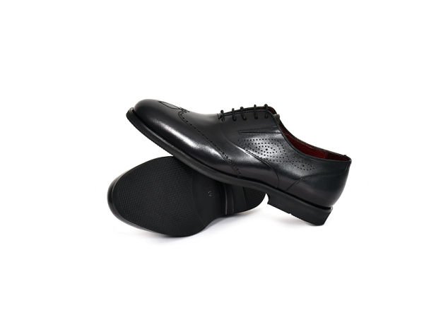 BOT1208 Siyah Hakiki Deri Eva Taban Bağcıklı Erkek Ayakkabı