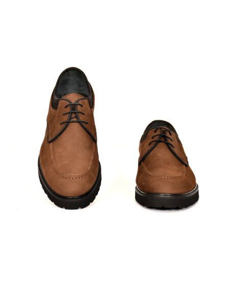TNL 0334 Kahverengi Nubuk Deri Eva Taban Bağcıklı Erkek Ayakkabı