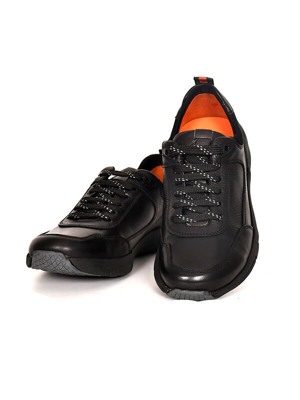 TNL 244110 Siyah Antik Deri Eva Taban Bağcıklı Erkek Ayakkabı