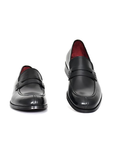 TNL 1625 Siyah Açma, Hakiki Kösele Loafer Model Erkek Ayakkabı