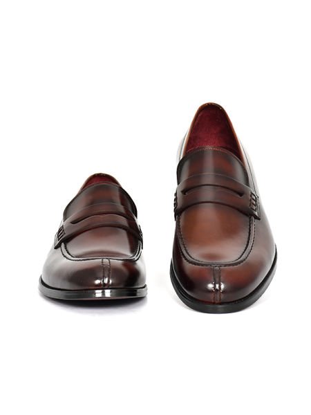 TNL 1625 Kahverengi Açma, Hakiki Kösele Loafer Model Erkek Ayakkabı