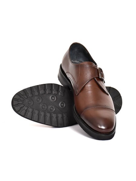TNL 341 Kahverengi Antik Deri Eva Taban Tokalı Erkek Ayakkabı