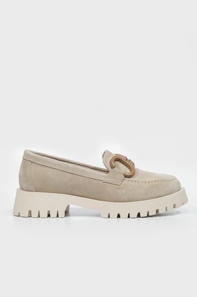 KADIN BEJ SÜET LOAFER