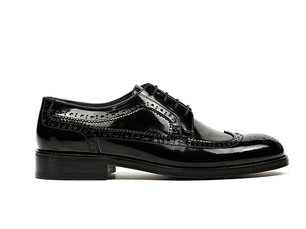 TNL 930 Siyah, Açma Deri, Hakiki Kösele, Bağcıklı Erkek Ayakkabı
