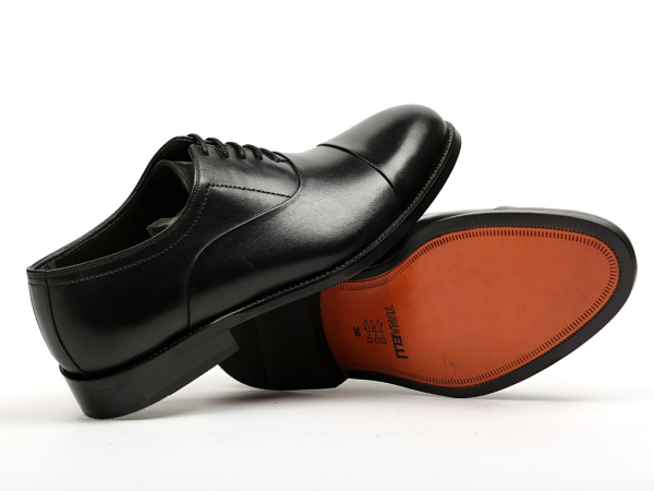 TNL 075 Siyah, Antik Deri, Hakiki Kösele, Bağcıklı Erkek Ayakkabı