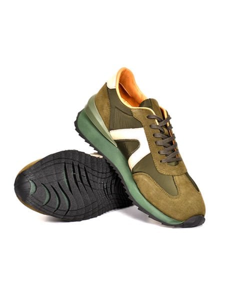 TNL 2470 Yeşil Süet Garni Kumaş Eva Taban Sneaker Erkek Ayakkabı