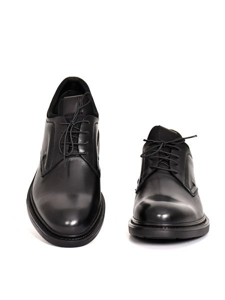 TNL 2745 Siyah Antik Deri Kauçuk Taban Erkek Ayakkabı