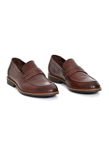 TNL 7051 Kahverengi Antik Deri Hazır Taban Loafer Model Erkek Ayakkabı