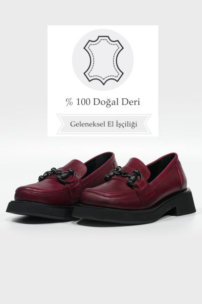 KADIN BORDO LOAFER