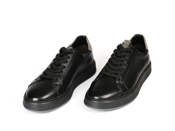 TNL 962 Siyah Antik Deri Erkek Sneaker Ayakkabı