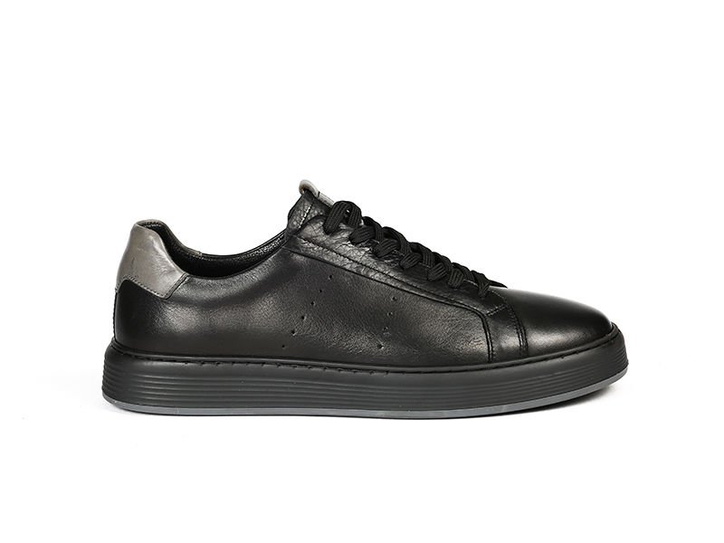 TNL 962 Siyah Antik Deri Erkek Sneaker Ayakkabı