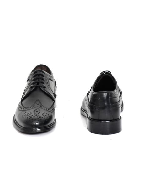 TNL 906 Siyah Antik Deri, Kauçuk Enjeksiyon Hakiki Kösele Dikişli Taban, Oxford Model Erkek Ayakkabı ( 39- 47 No )