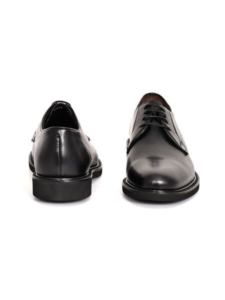 DNC 9437 Siyah Antik Deri Eva Taban Bağcıklı Erkek Ayakkabı