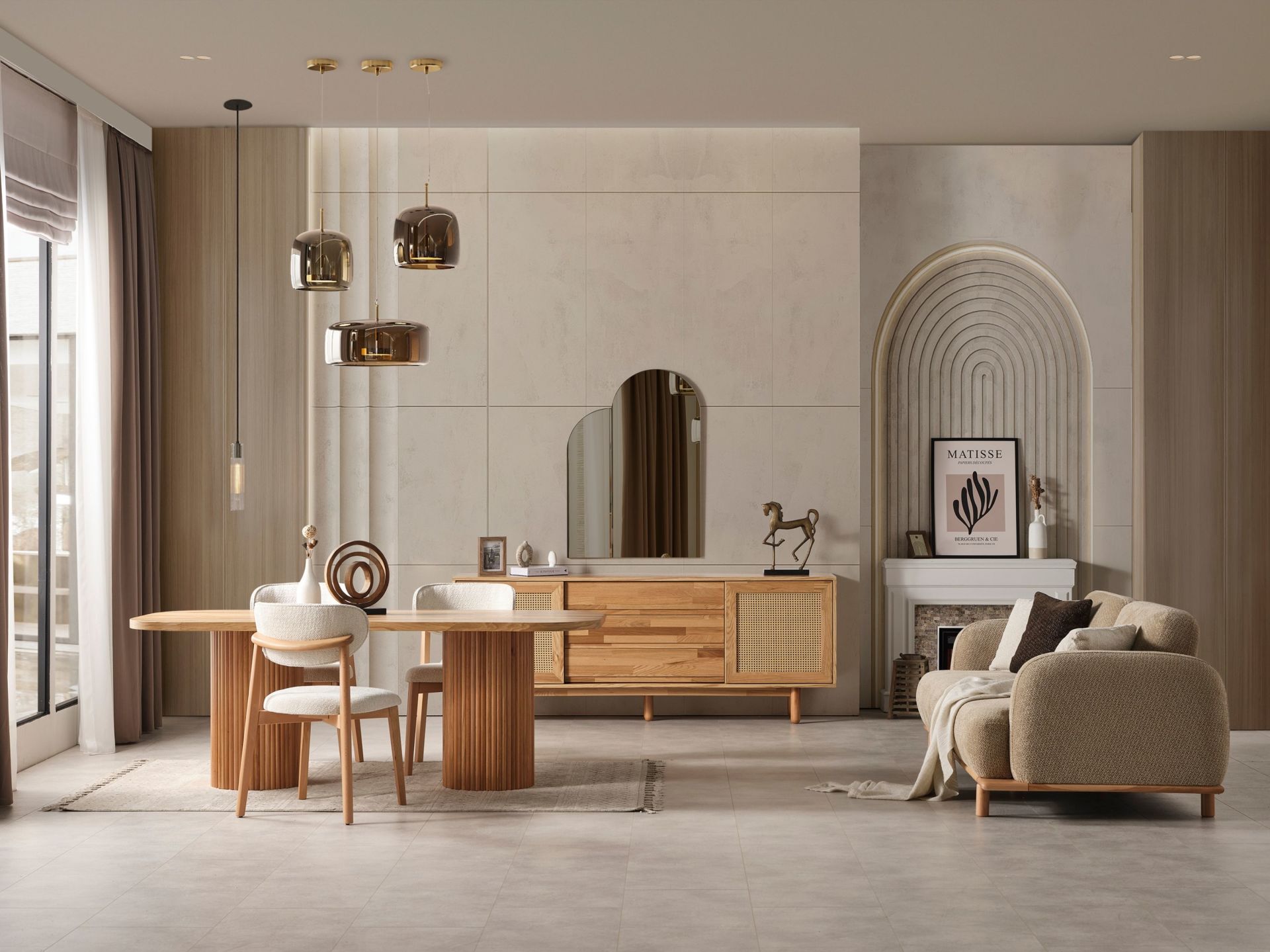 Bohemje Yemek Odası ( ovel )