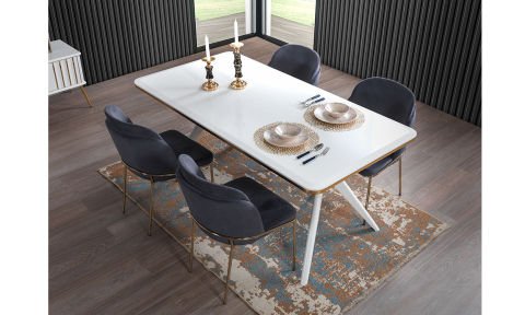 Erva Yemek  Masası(Gold)