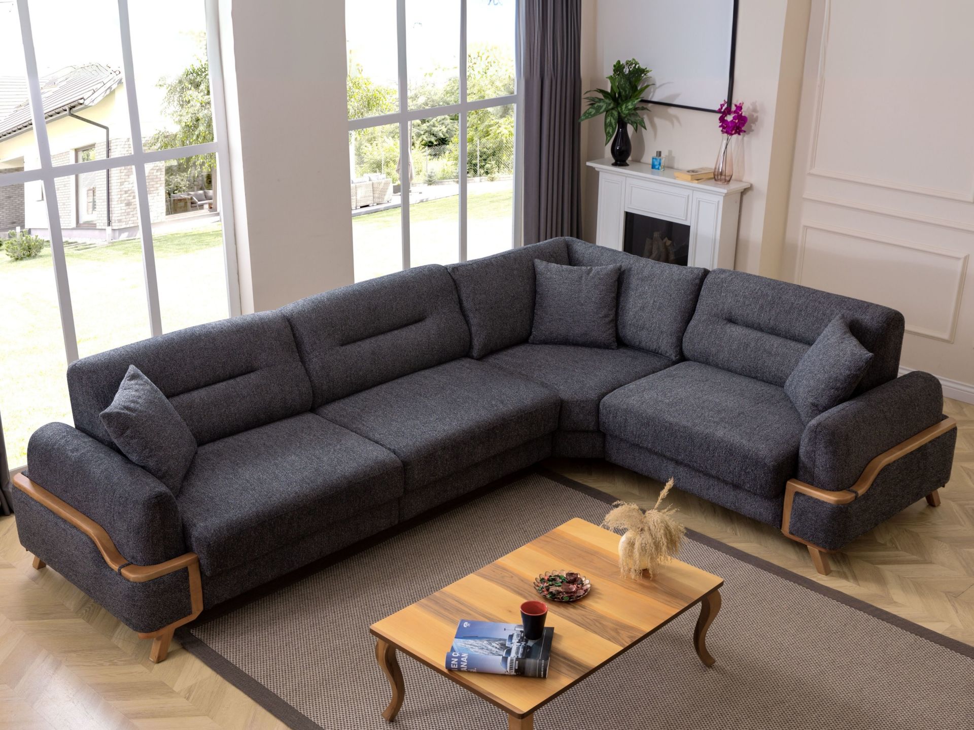 Resital Köşe Koltuk Takımı ( siyah )