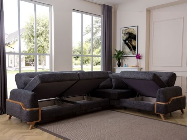 Resital Köşe Koltuk Takımı ( siyah )