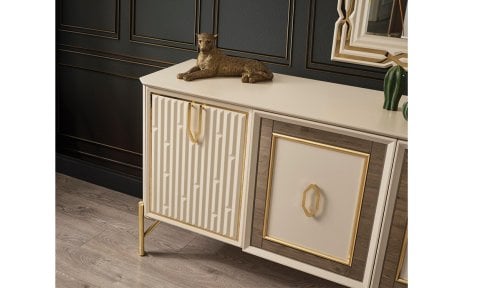 Bahar Yemek Odası Takımı (Vizon-Bej)