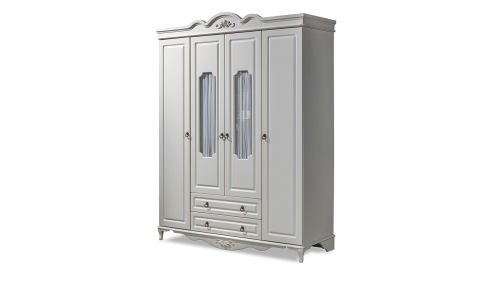 Sude Genç Odası Takımı (4 Kapılı Dolap, Komodin, Başlıklı Karyola)