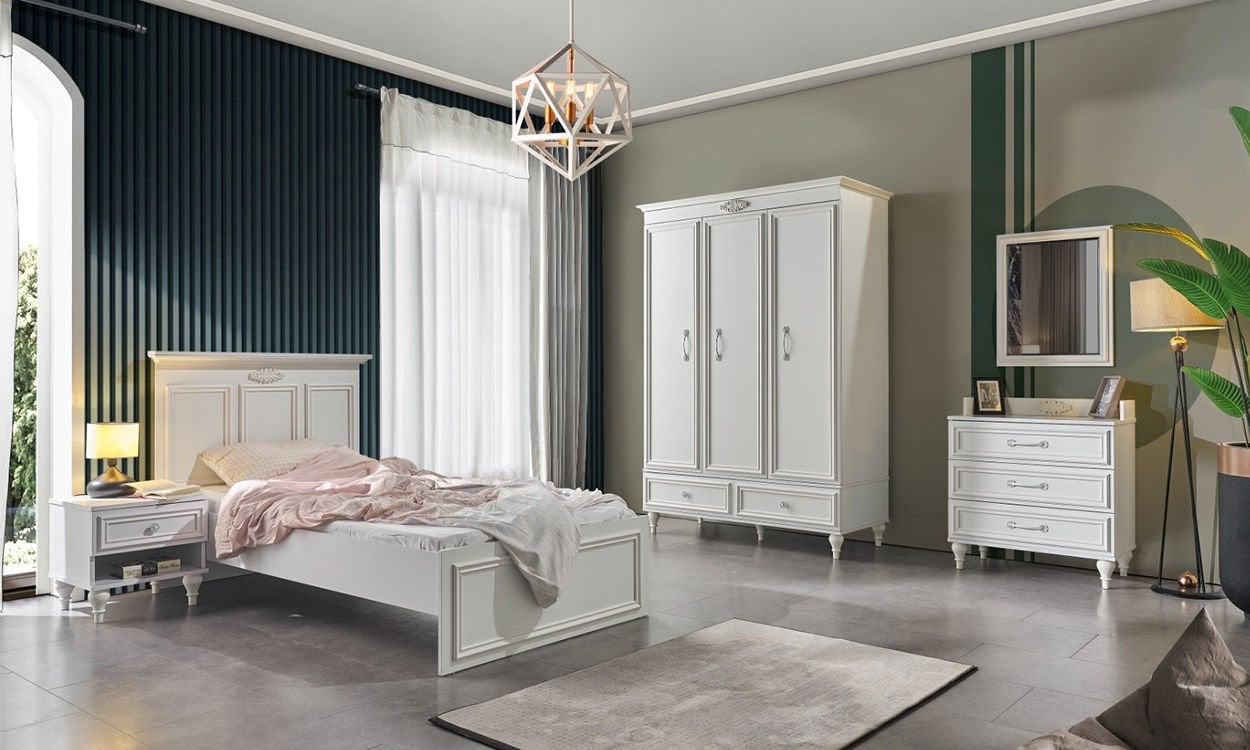 İskenderiye Genç Odası 3 Kapılı Dolap