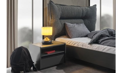 Aura Genç Odası Takımı (3 Kapılı Dolap, Komodin, 100*200 cm Başlıklı Karyola)