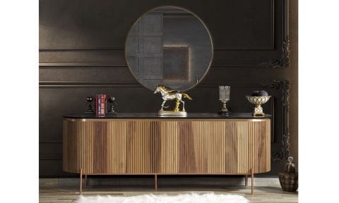 Tesla Ceviz-Bronz  Yemek Odası Konsol